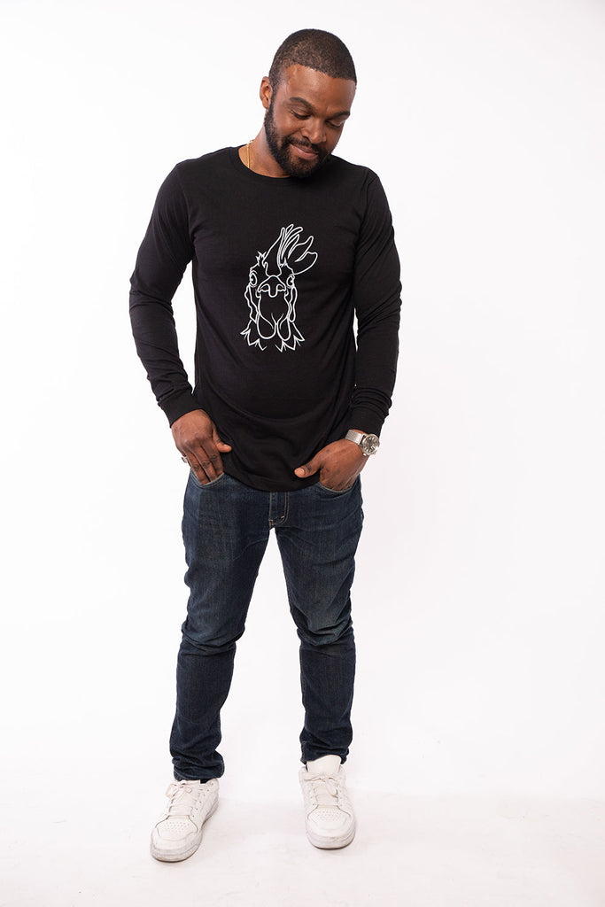 Rooster Long Tee (Black)