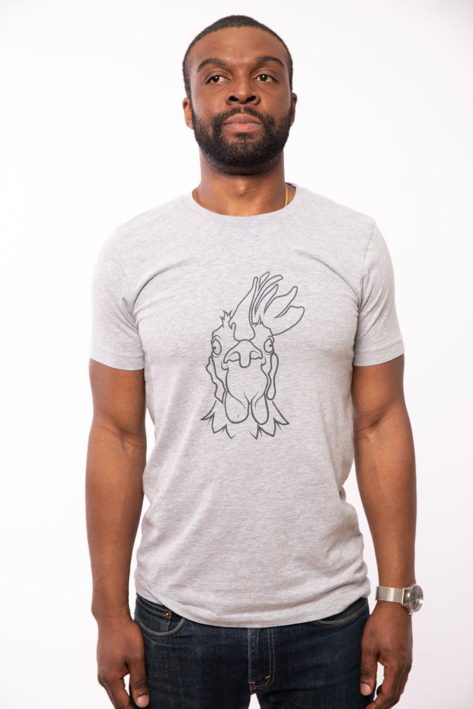 Rooster Tee (Heather Grey)