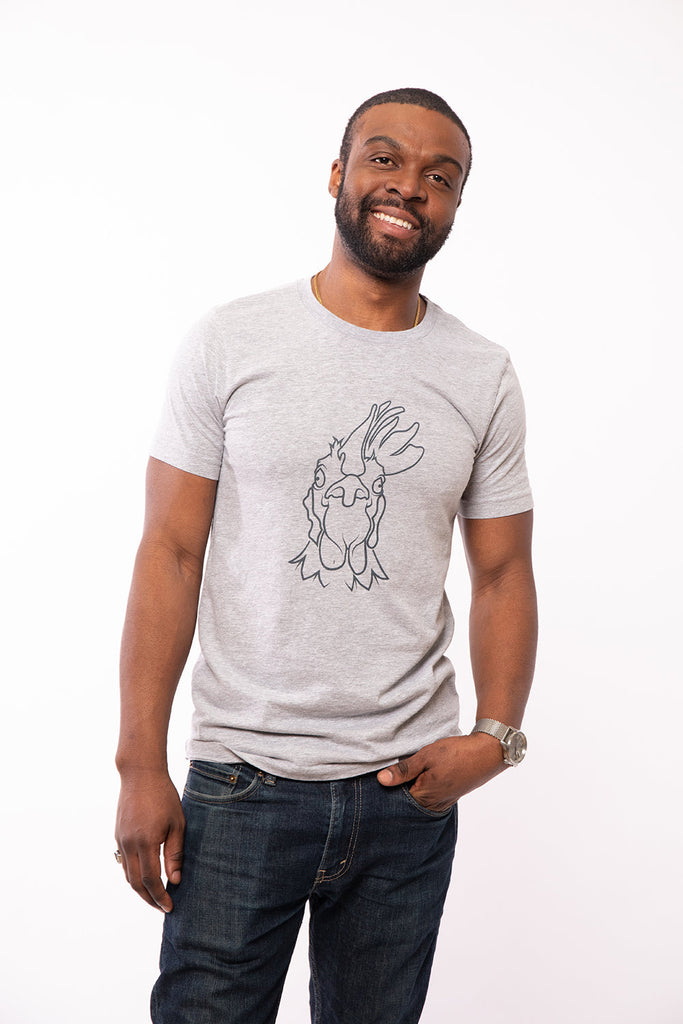Rooster Tee (Heather Grey)