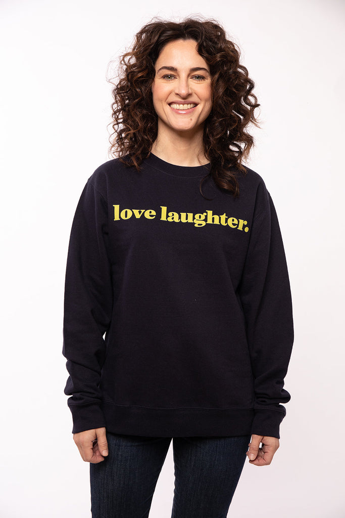 Love Laughter Crewneck (Navy)