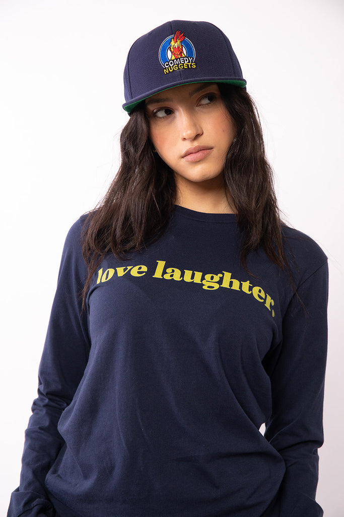 Love Laughter Long Tee (Navy)
