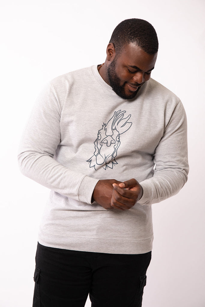 Rooster Crewneck (Heather Grey)