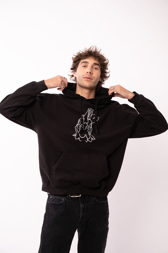 Rooster Hoodie (Black)