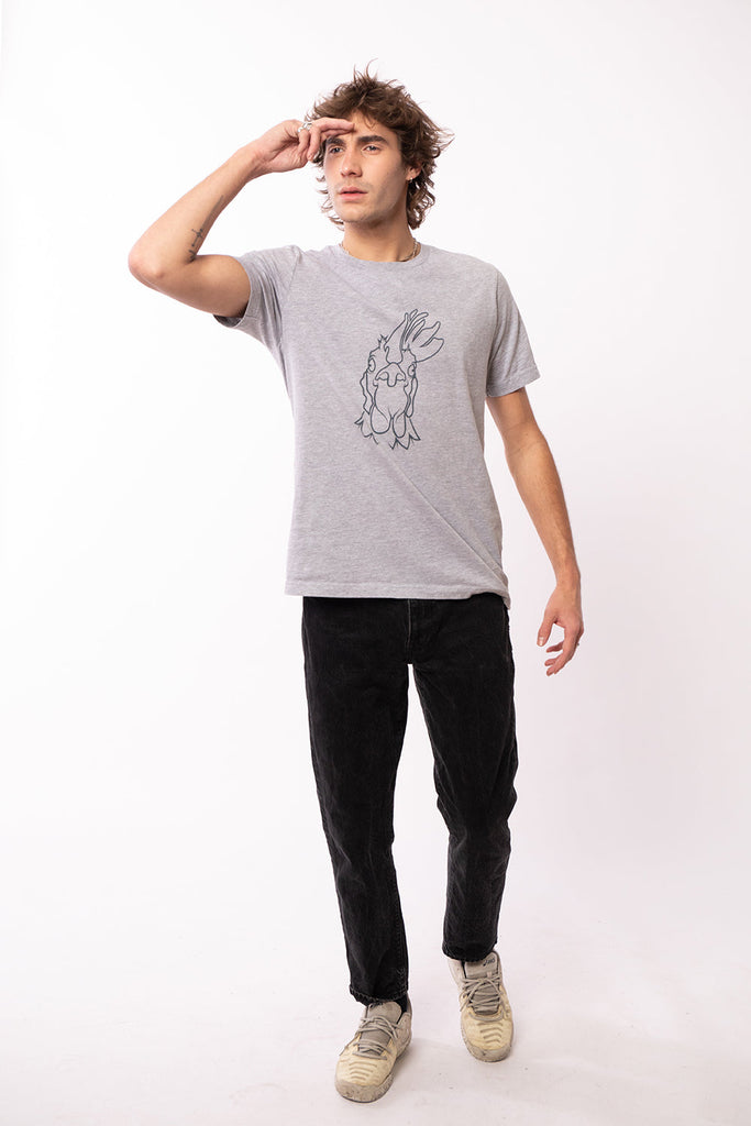 Rooster Tee (Heather Grey)